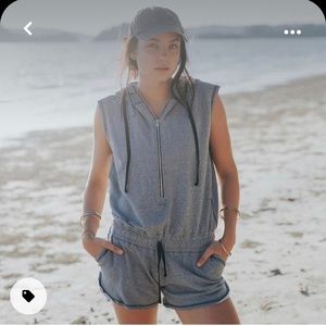 Albion Fit At Ease Romper Gray Stretch Size S